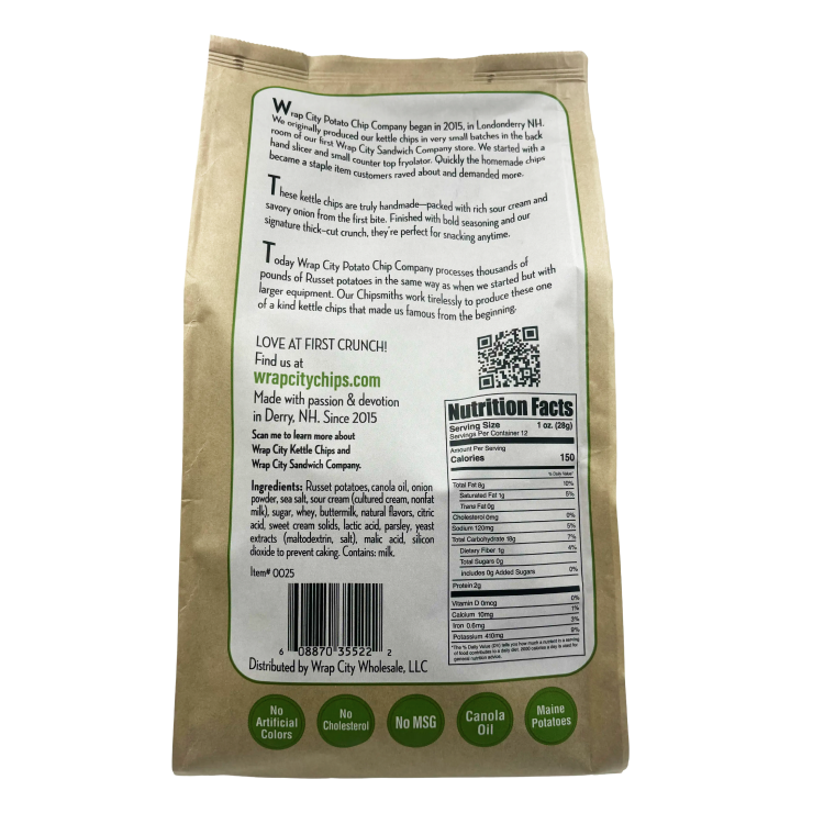 Sour Cream & Onion – Homemade Kettle Potato Chips