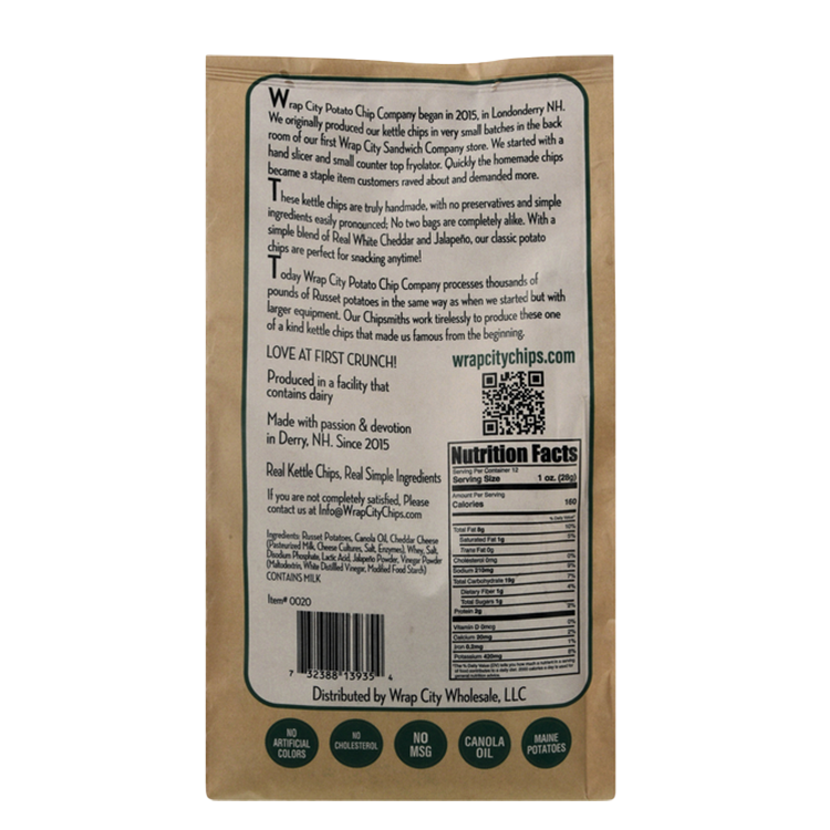 White Cheddar Jalapeño – Homemade Kettle Potato Chips